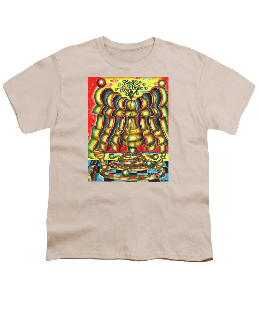 Chess Youth T-Shirt featuring the drawing The Birth of a Strategy by Justin Jenkins