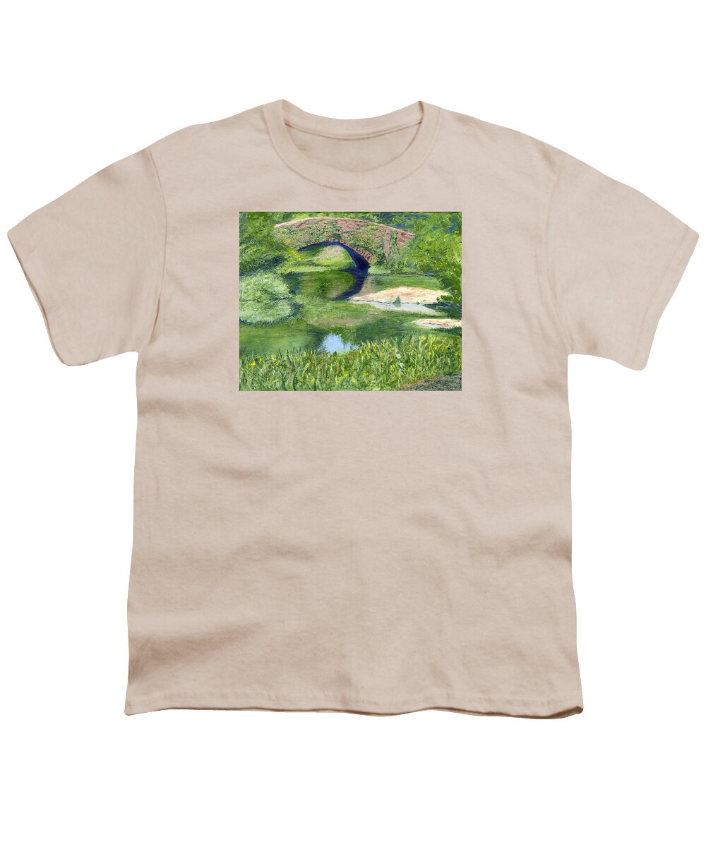Nature Youth T-Shirt featuring the painting The Park by Alice Faber