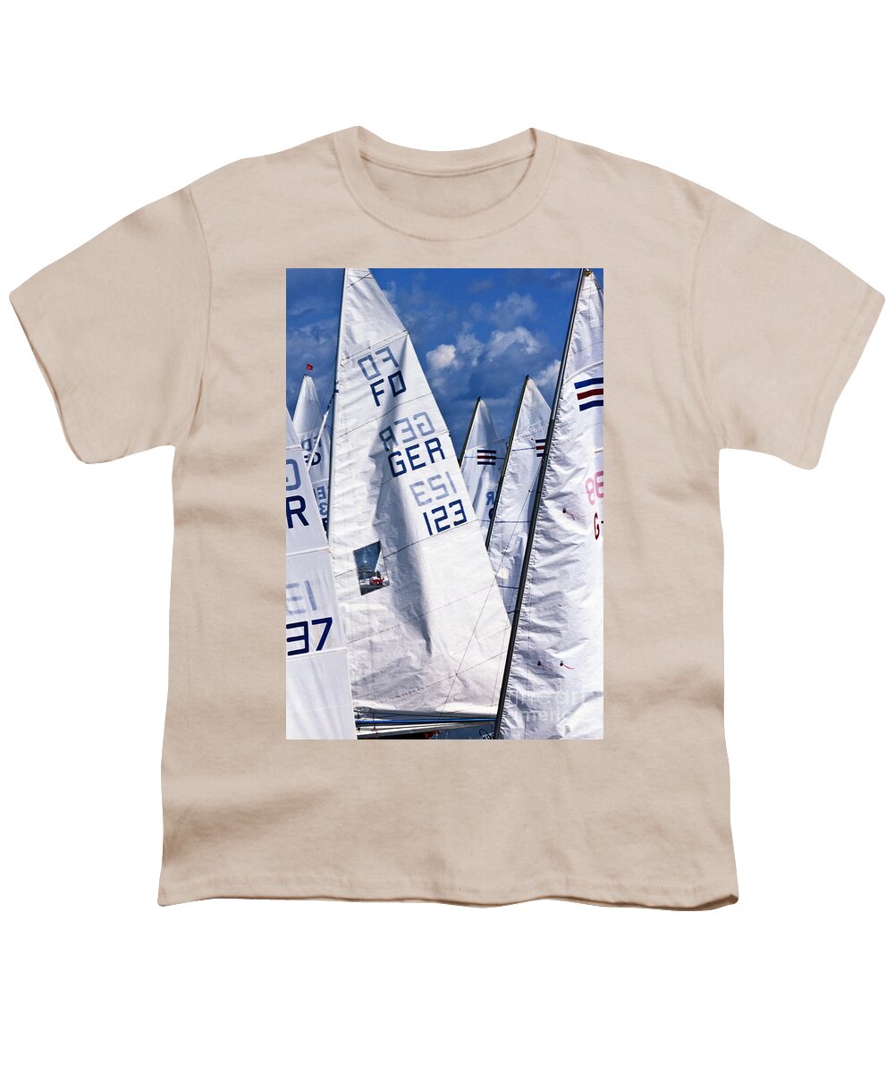 Sailboat Youth T-Shirt featuring the photograph To Sea - To Sea by Heiko Koehrer-Wagner