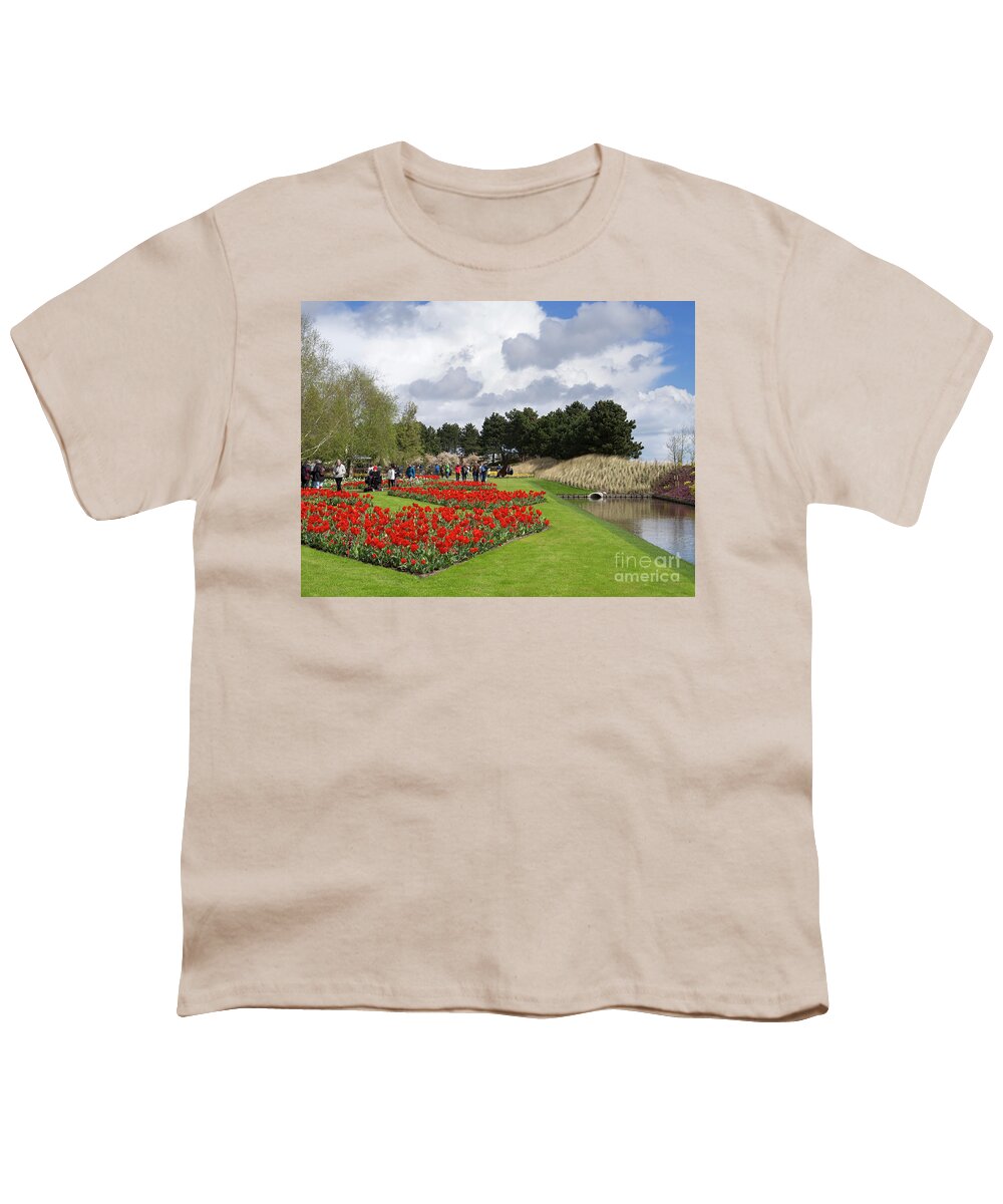 Tulips Youth T-Shirt featuring the photograph Tulips at Keukenhof Gardens Netherlands by Louise Heusinkveld