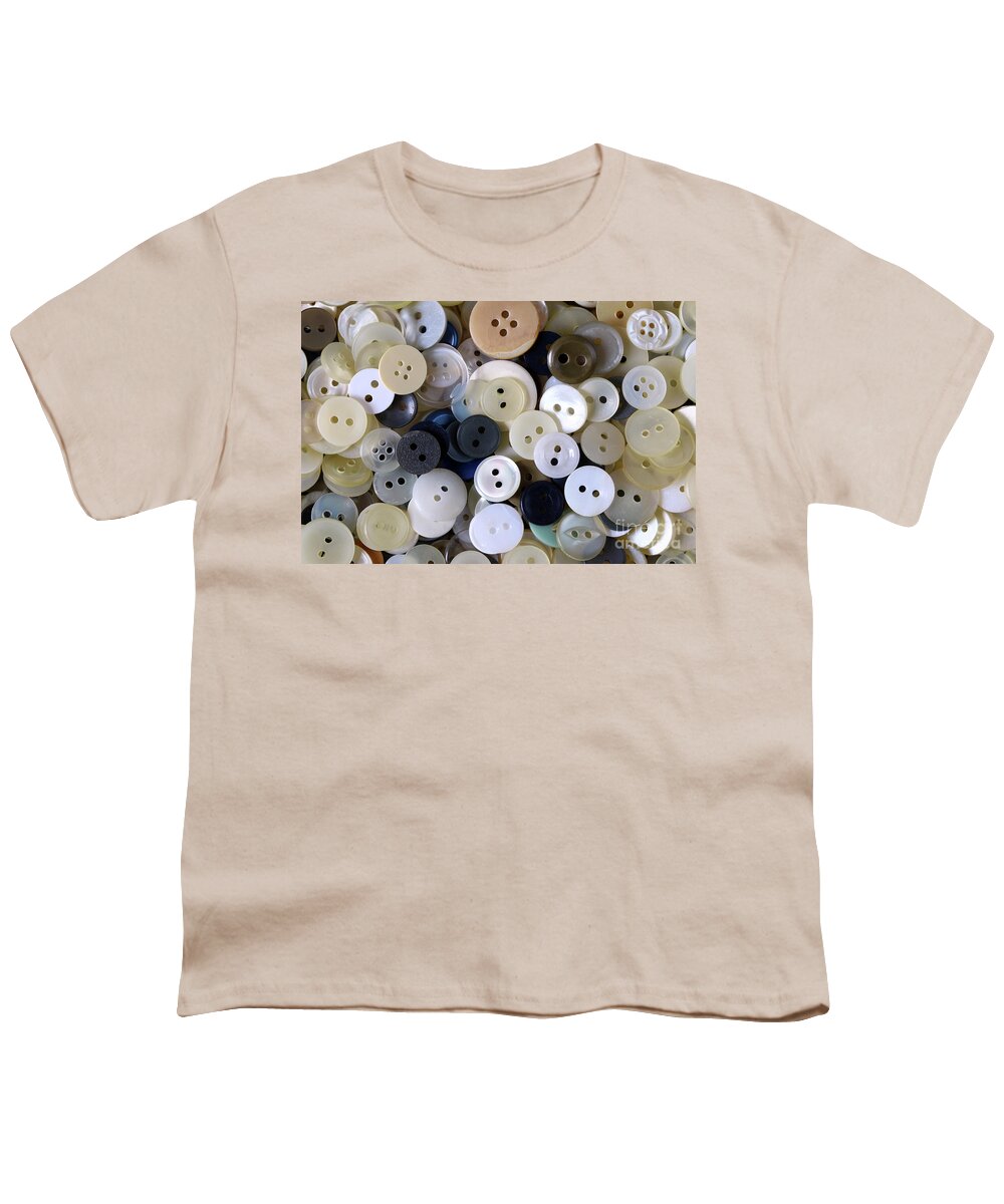 Button Youth T-Shirt featuring the photograph Various clothing buttons by Michal Boubin