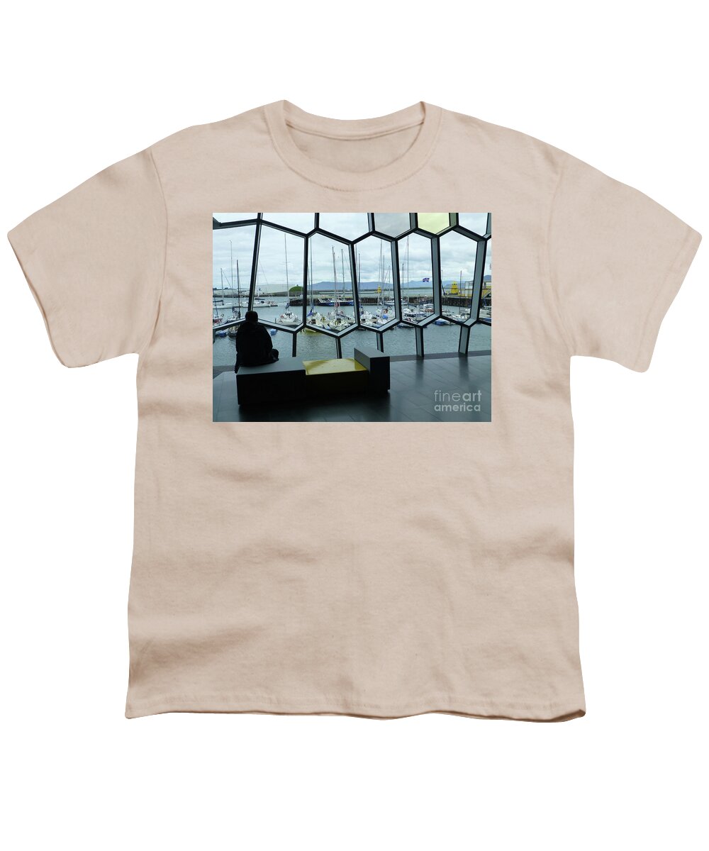 Opera Youth T-Shirt featuring the photograph View from Harpa by Maxine Kamin