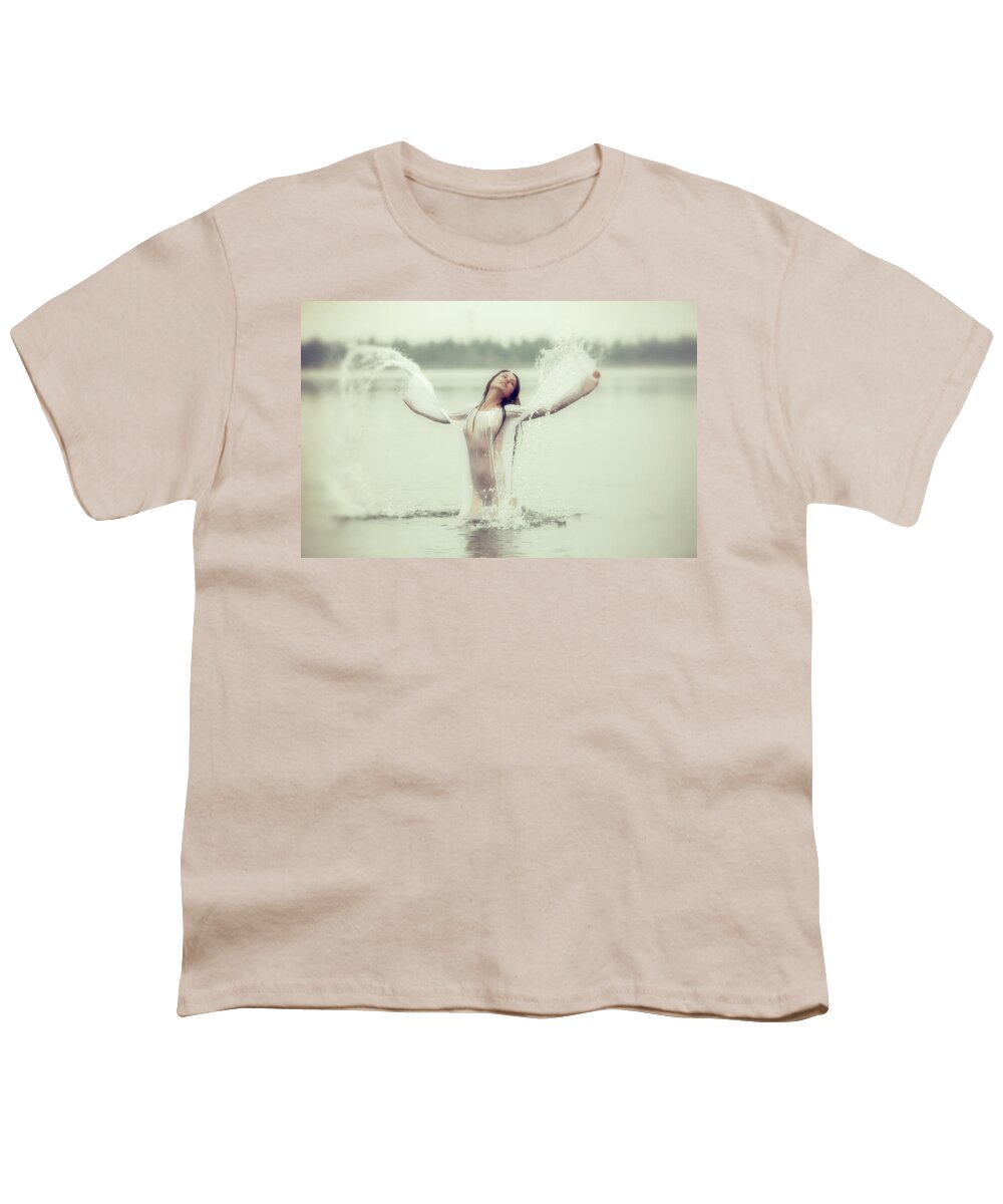 Russian Artists New Wave Youth T-Shirt featuring the photograph Water Wings by Vitaly Vakhrushev