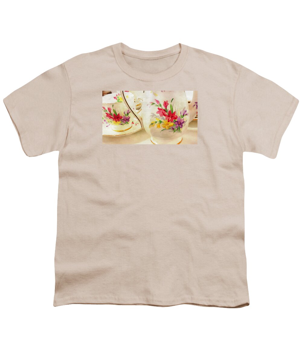 Watercolor Youth T-Shirt featuring the painting Watercolor China by Bonnie Bruno