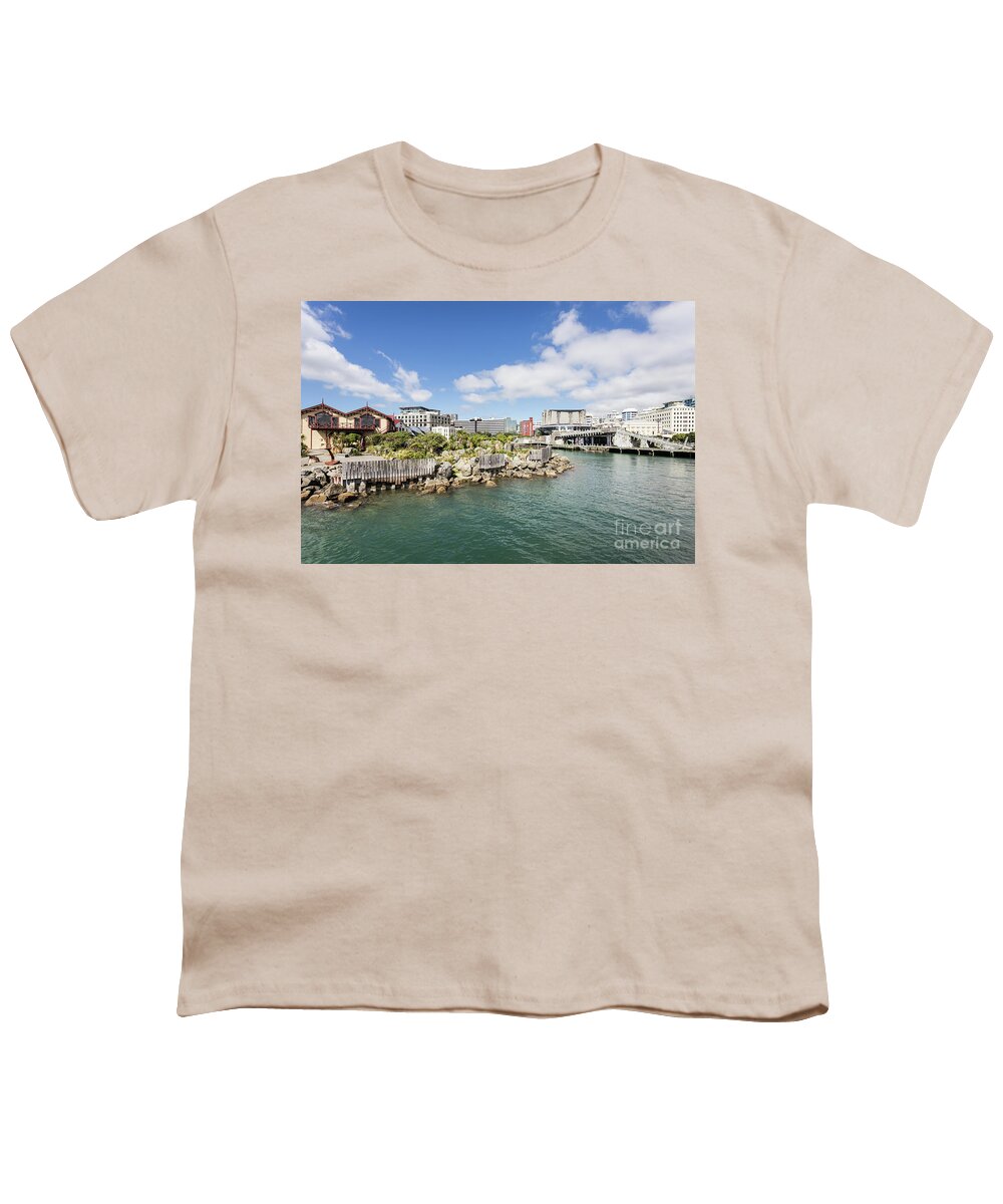 Capital Cities Youth T-Shirt featuring the photograph Wellington waterfront by Didier Marti