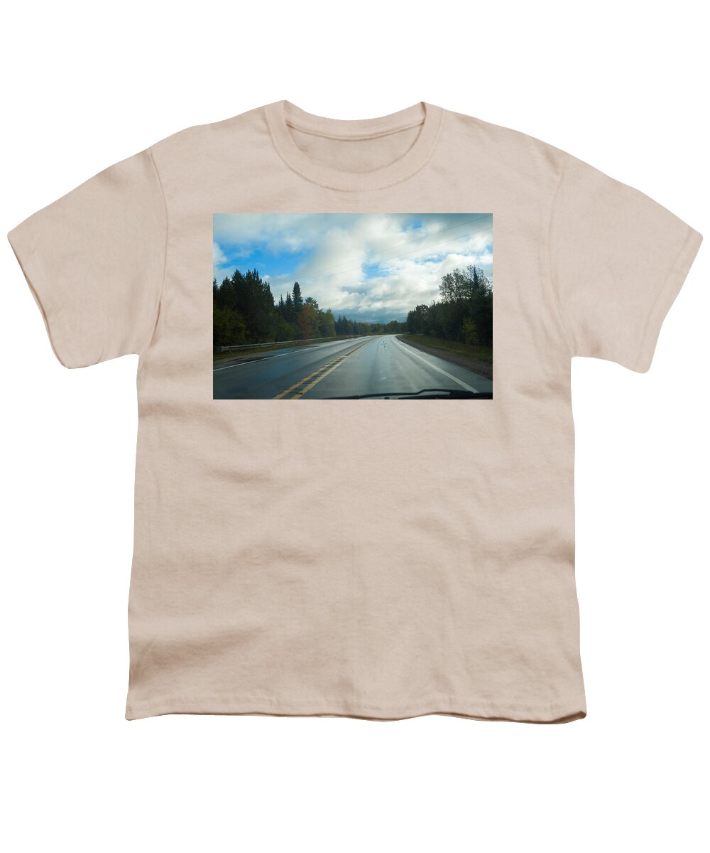 Road Youth T-Shirt featuring the photograph Wires In The Sky by Steven Dunn