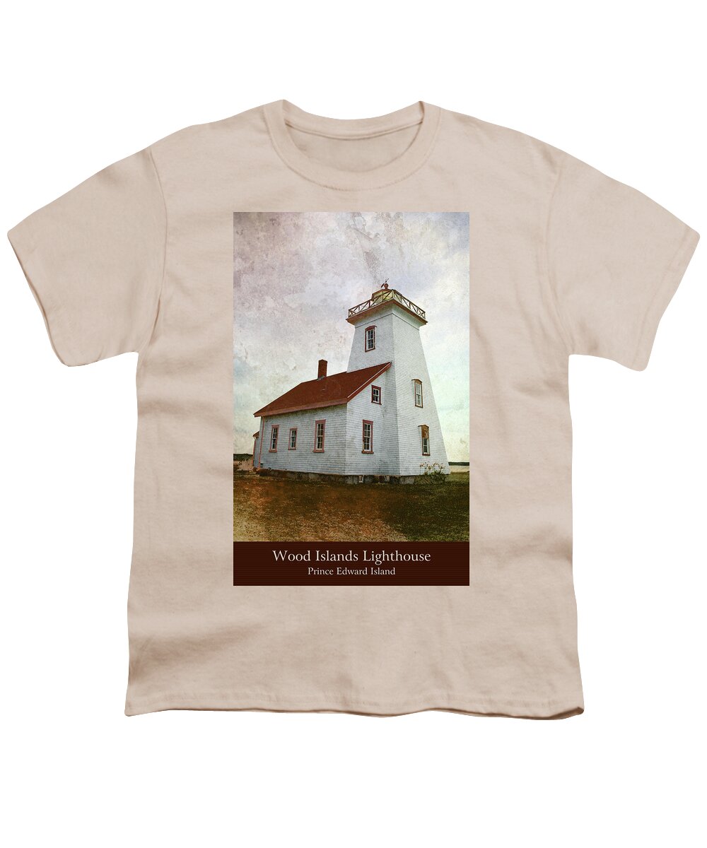 Lighthouse Youth T-Shirt featuring the photograph Wood Islands Lighthouse by WB Johnston