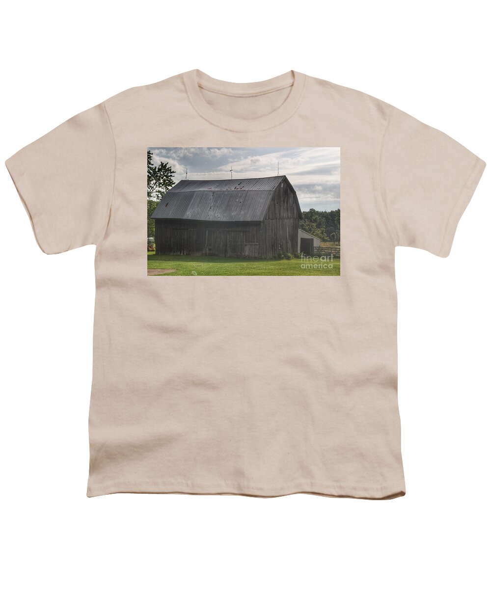 Barn Youth T-Shirt featuring the photograph 0310 - Rich Road's Old Grey by Sheryl L Sutter