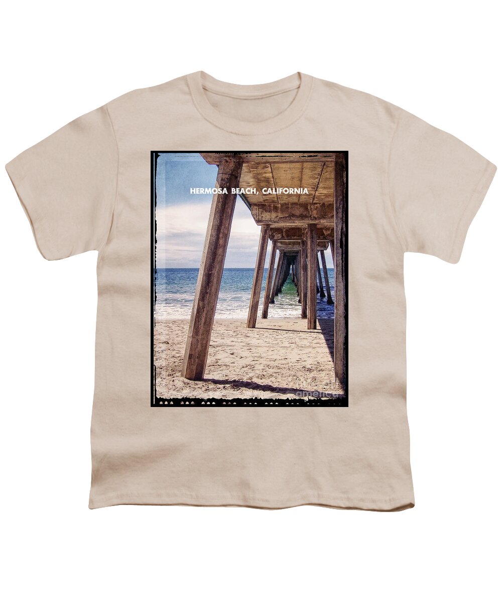 Hermosa Beach Youth T-Shirt featuring the digital art Hermosa Beach, California #1 by Phil Perkins