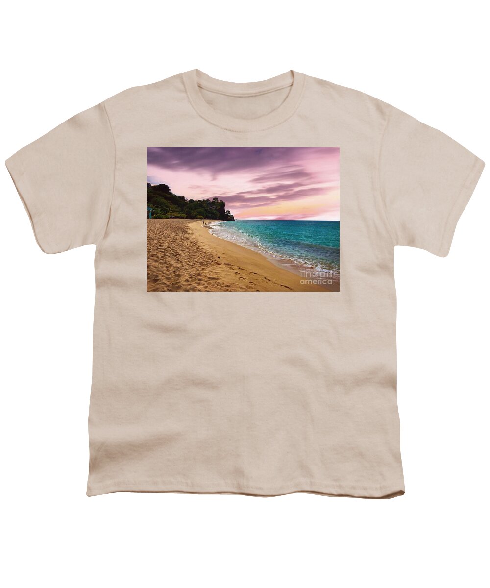 Seascape Youth T-Shirt featuring the photograph Tranquility #1 by Laura Forde