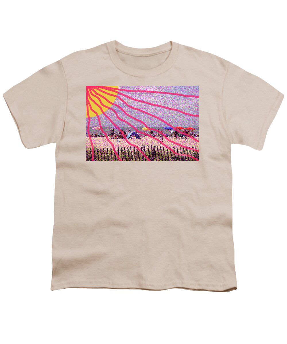 Walter Paul Bebirian: The Bebirian Art Collection Youth T-Shirt featuring the digital art 2-29-2012c by Walter Paul Bebirian