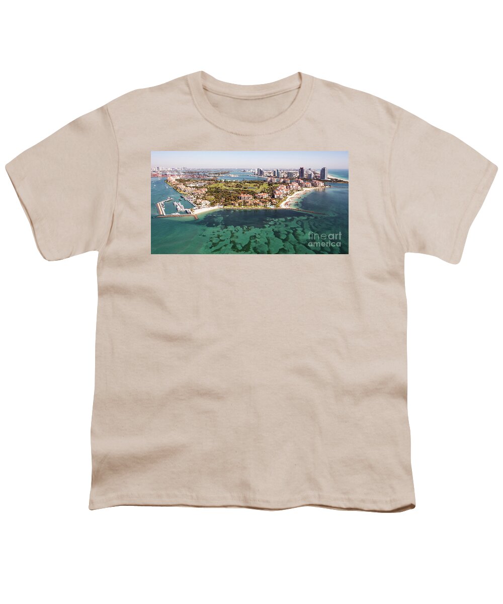Fisher Island Youth T-Shirt featuring the photograph Fisher Island Club Aerial #4 by David Oppenheimer