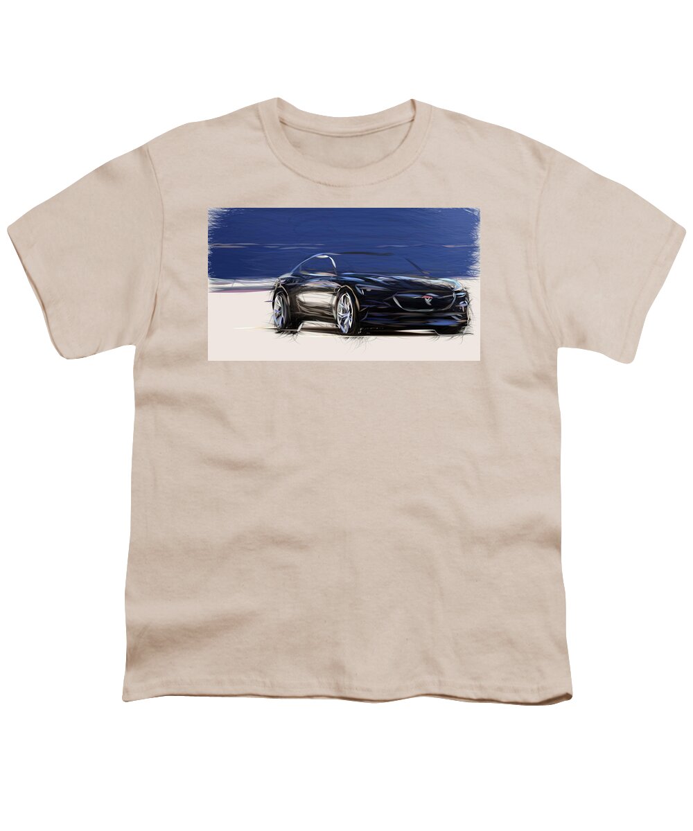 Buick Youth T-Shirt featuring the digital art Buick Avista Draw #5 by CarsToon Concept