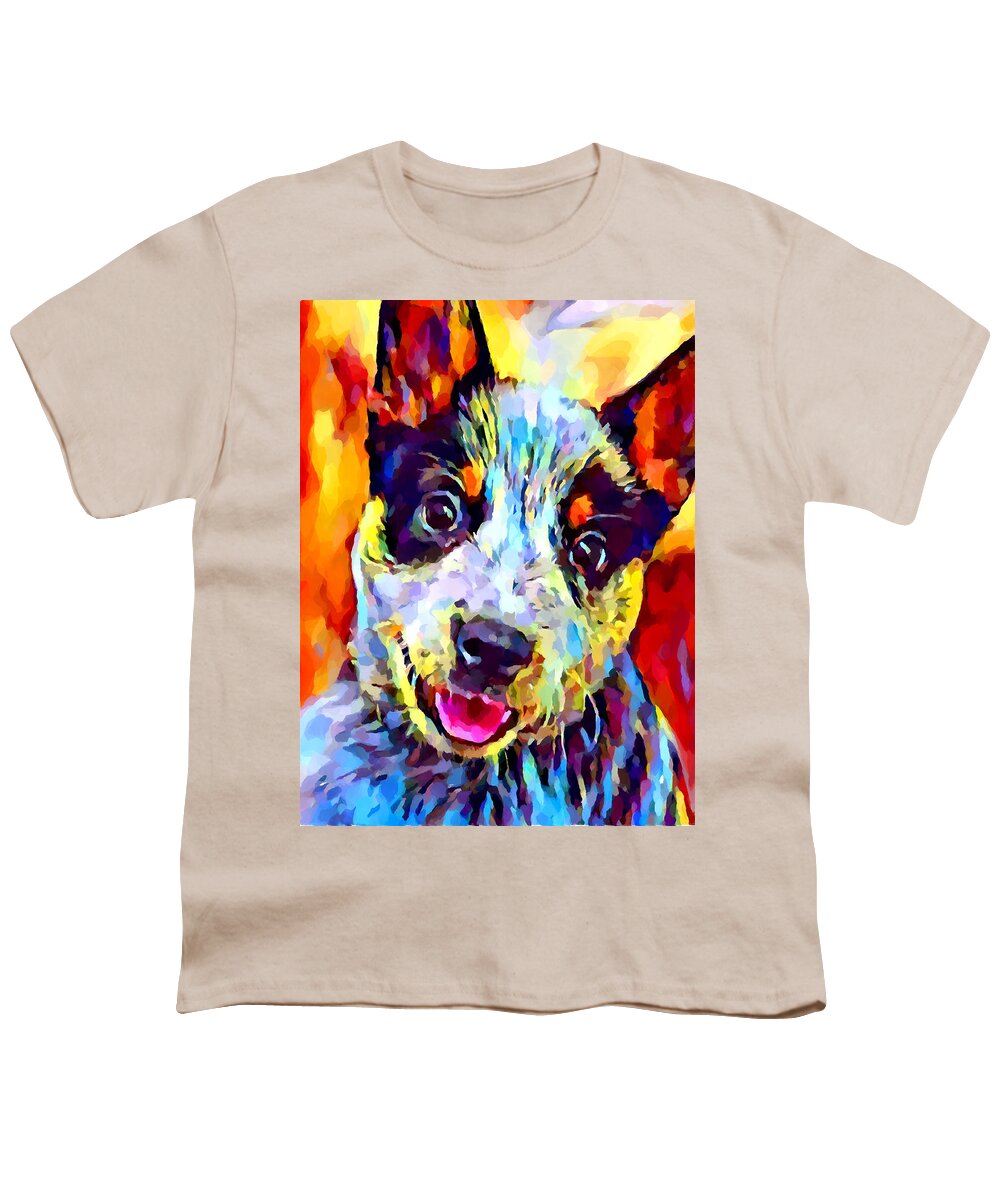 Blue Heeler Puppy Youth T-Shirt Chris Butler Pixels