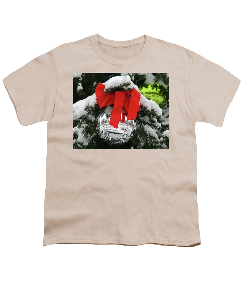 Christmas Youth T-Shirt featuring the photograph Christmas Reflections by Tiffany Whisler