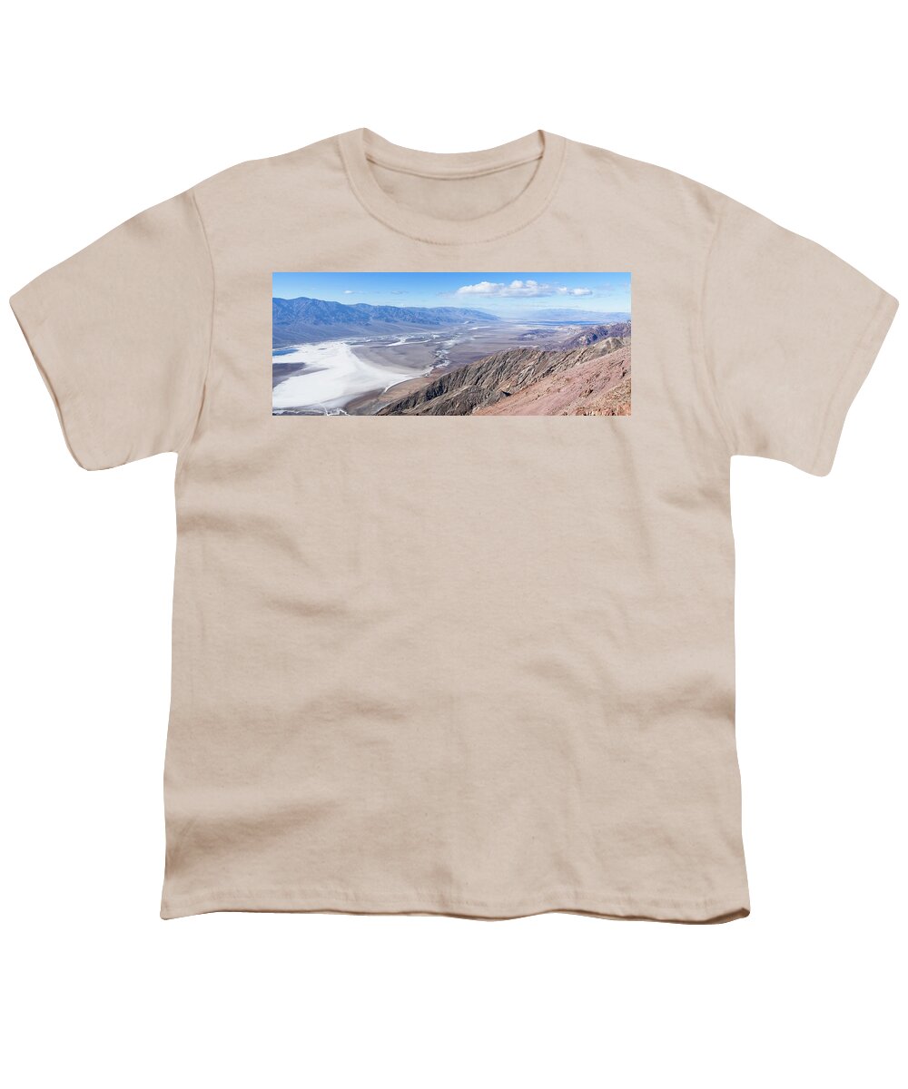 Landscape Youth T-Shirt featuring the photograph Death Valley From Dantes View by Allan Van Gasbeck