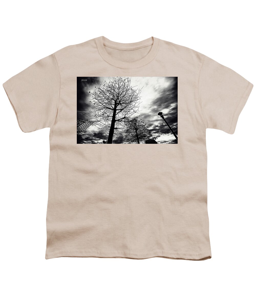 Photograph Youth T-Shirt featuring the photograph JULIE's Photo Monochrome-254 by Angel Julie