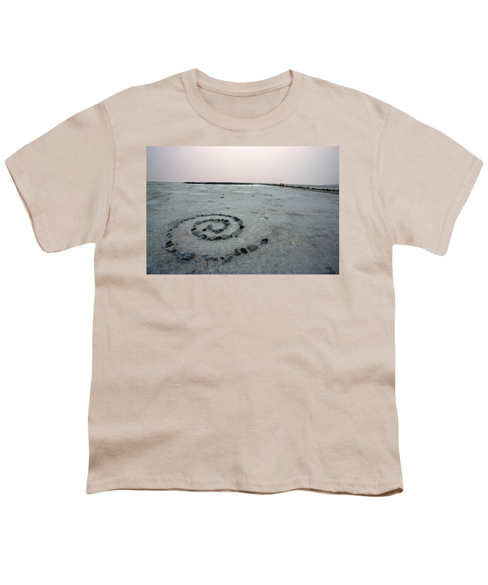 Great Salt Lake Youth T-Shirt featuring the photograph Mini Jetty by David Andersen