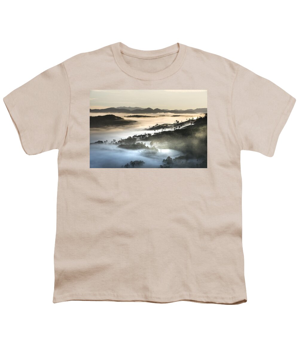 Landscape Youth T-Shirt featuring the photograph Mist by Top Wallpapers