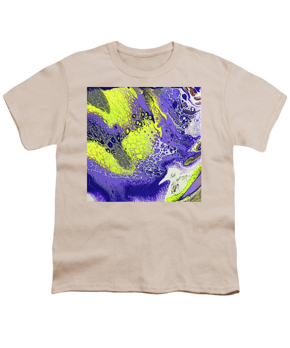 Abstract Painting Youth T-Shirt featuring the photograph Purple and Yellow by Steve DaPonte