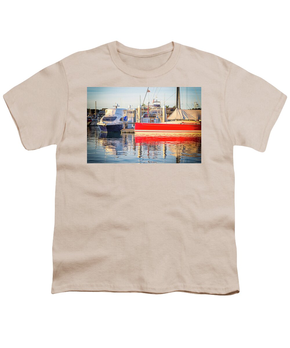 San Diego Youth T-Shirt featuring the photograph Red White and Blue Harbor by Joseph S Giacalone