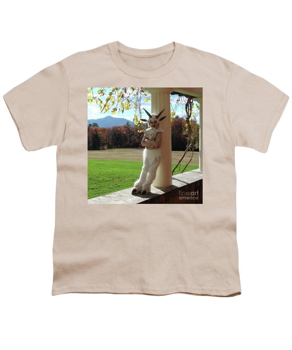 Halloween Youth T-Shirt featuring the photograph Satyr Costume 15 by Amy E Fraser