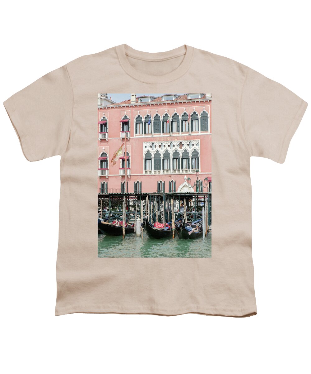 Venice Youth T-Shirt featuring the photograph Venice in Pink by Iris Richardson