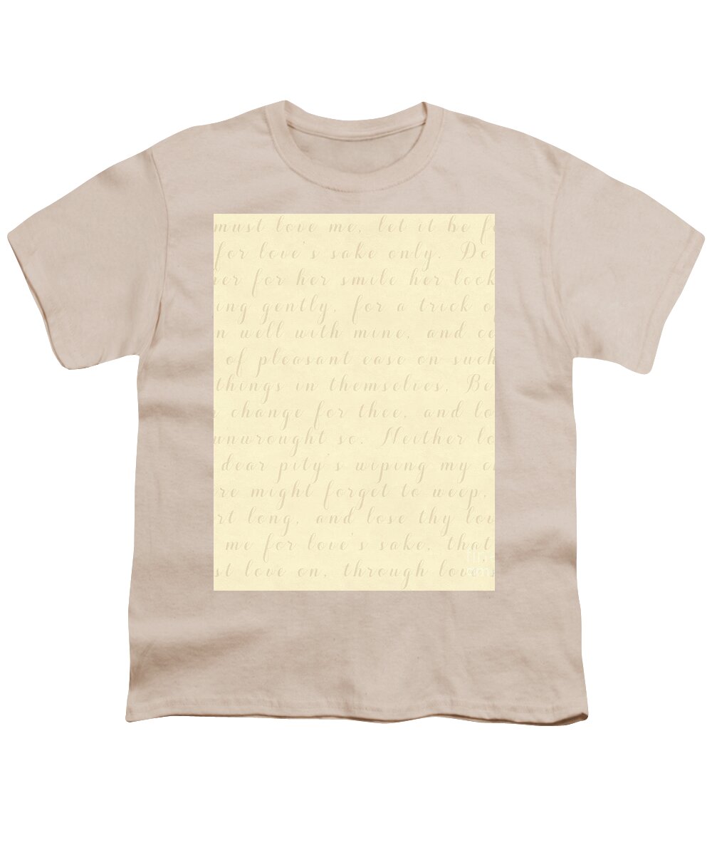 Victorian Love Poem Youth T-Shirt featuring the digital art Victorian Love Poem by Leah McPhail