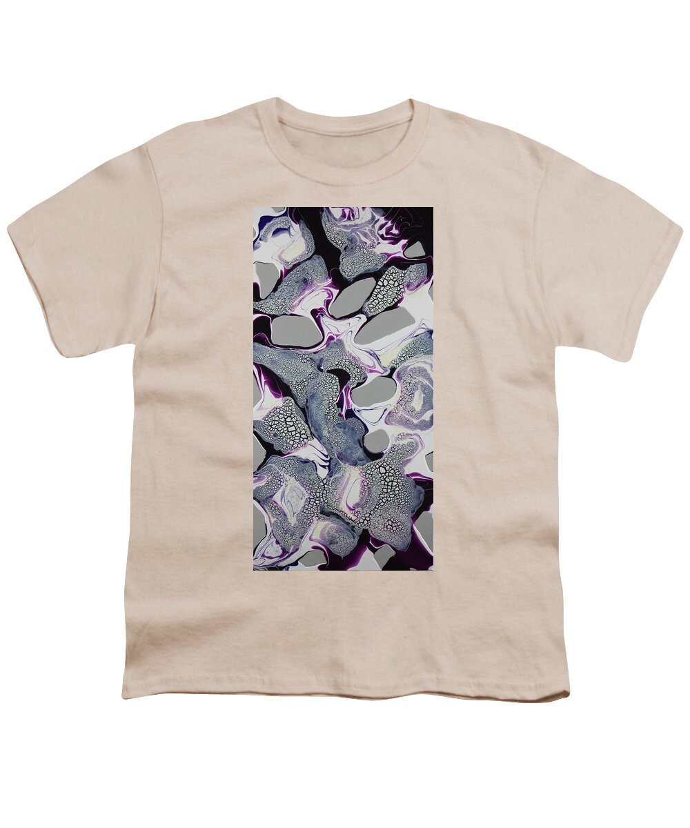 Abstract Youth T-Shirt featuring the painting Violet Hour 6 by Madeleine Arnett