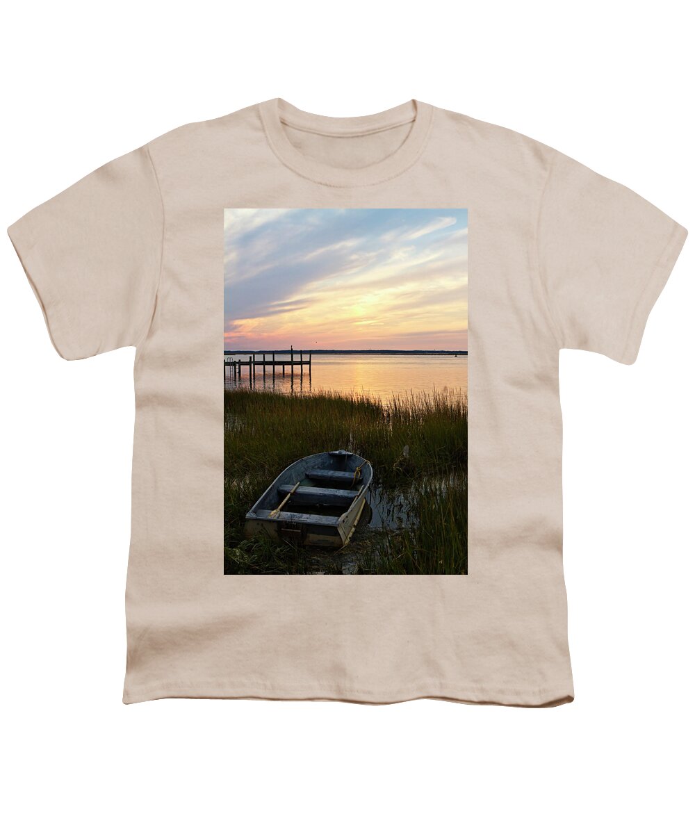 Photo Youth T-Shirt featuring the photograph Sunset Over the Channel 1 #1 by Alan Hausenflock