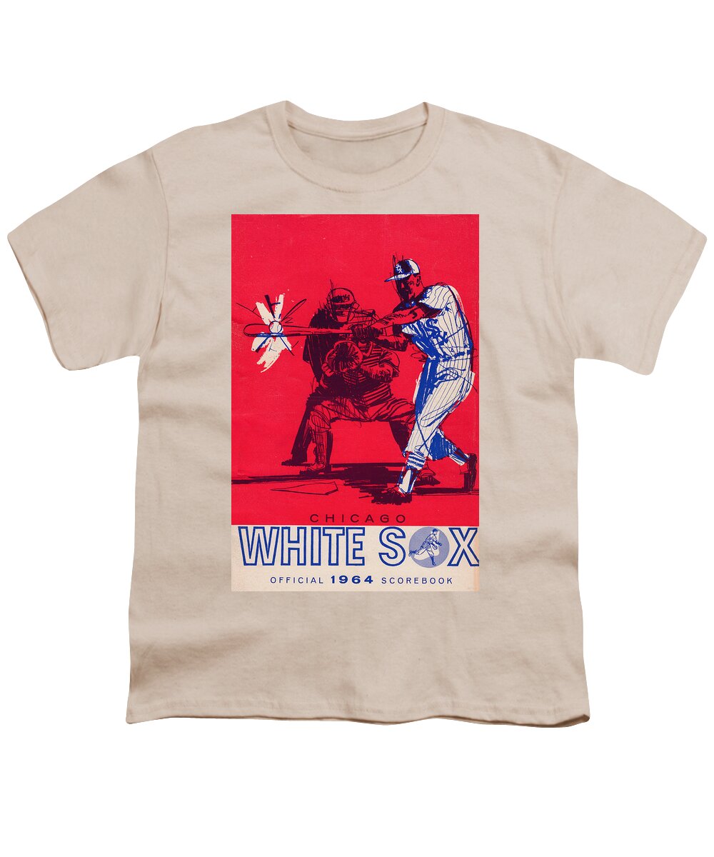  Youth T-Shirt featuring the drawing 1964 White Sox Scorecard by Row One Brand