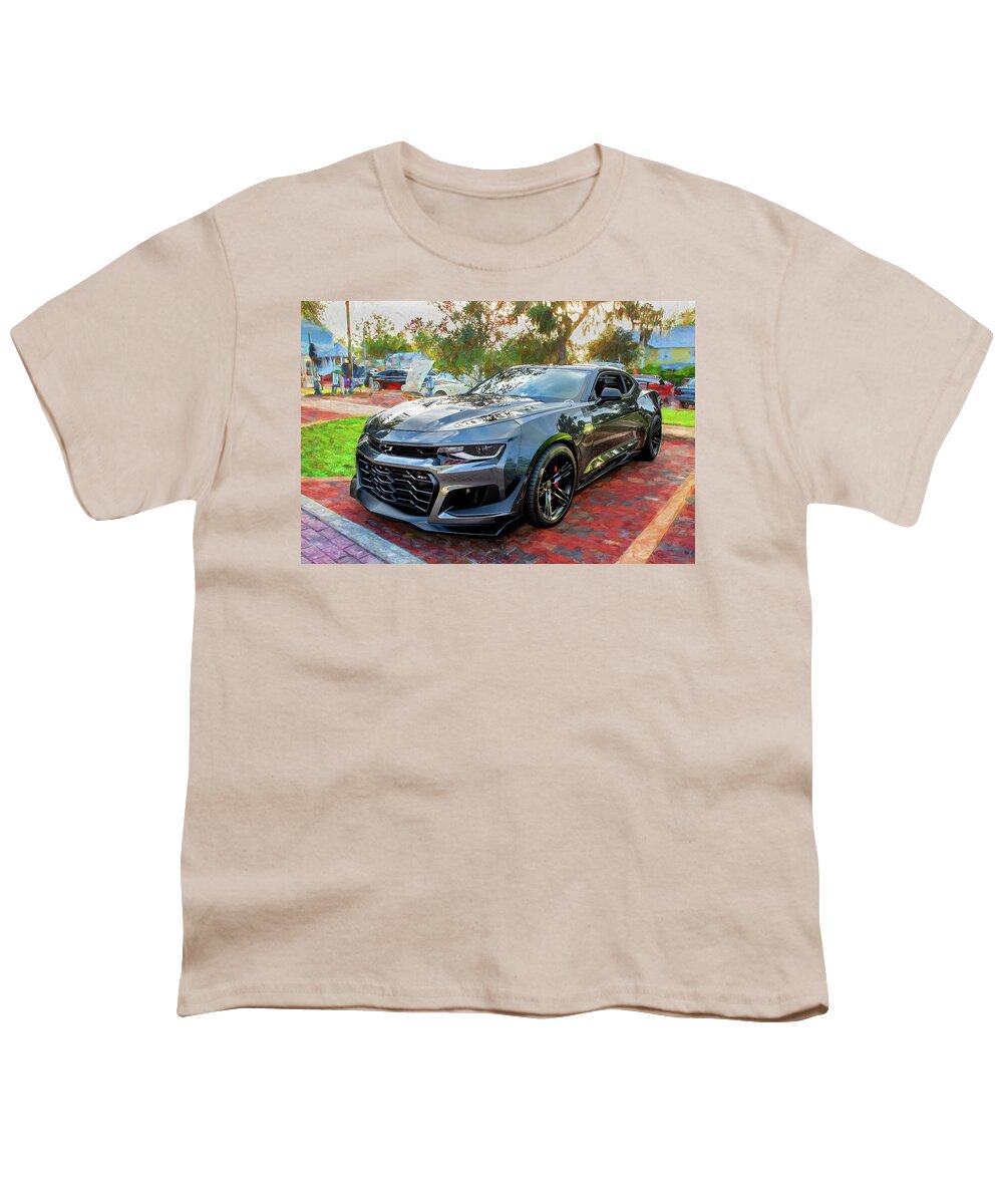 2018 Chevrolet Camaro Zl1 Youth T-Shirt featuring the photograph 2018 Chevrolet Camaro ZL1 X116 #2018 by Rich Franco
