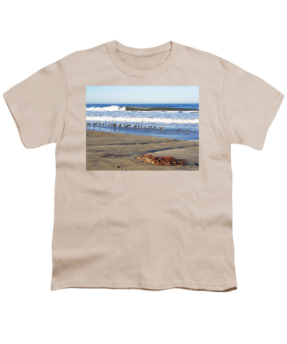 Seascape Youth T-Shirt featuring the photograph Pajaro Dunes Beach #4 by Richard Thomas