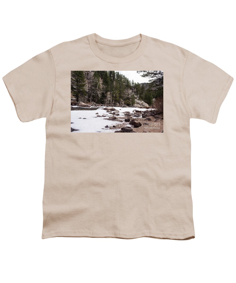 Jon Burch Youth T-Shirt featuring the photograph A Cold Day On The Poudre by Jon Burch Photography