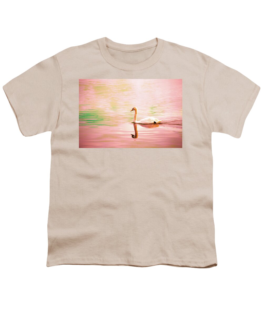 Italy Youth T-Shirt featuring the photograph A Swan in Burano by Mark Gomez