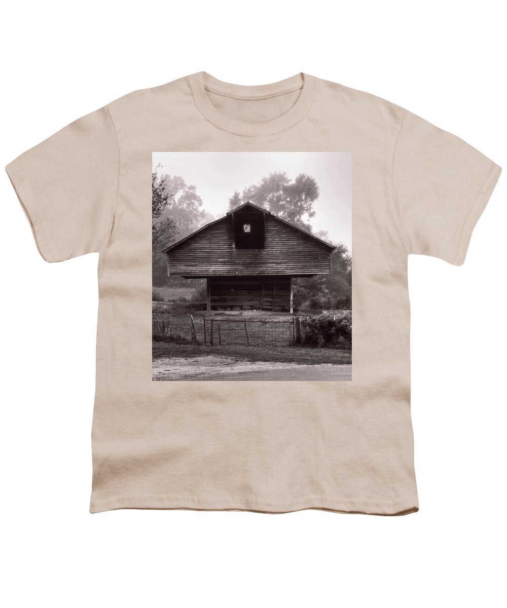 Barn Youth T-Shirt featuring the photograph A very rare barn in Tennessee by Kim Galluzzo