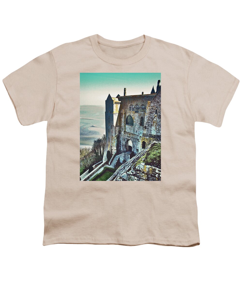 Atop Mont Saint Michel Youth T-Shirt featuring the photograph Atop Mont Saint Michel by Susan Maxwell Schmidt
