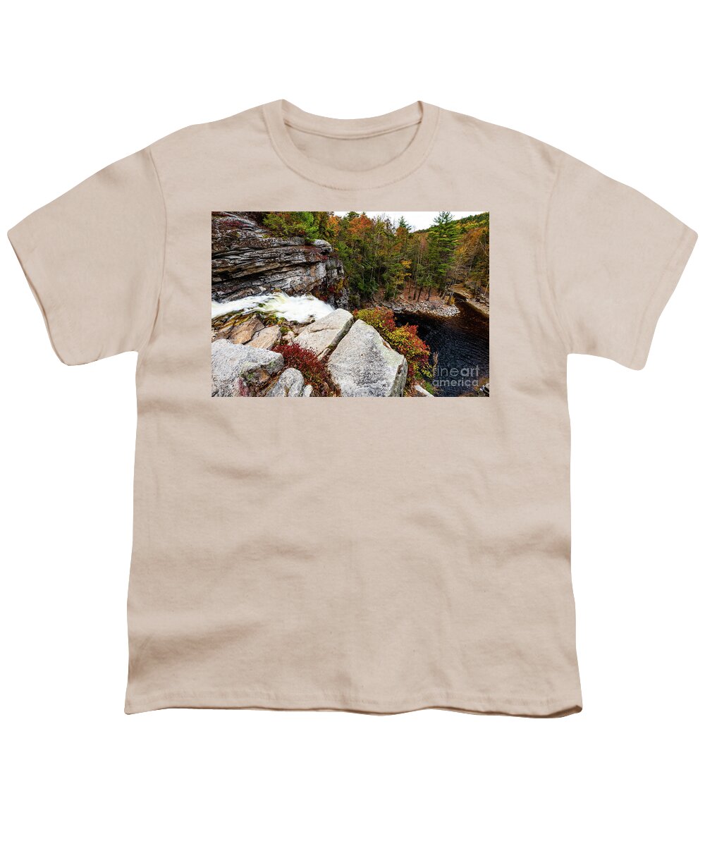 2018 Youth T-Shirt featuring the photograph Autumn Waterfall by Stef Ko