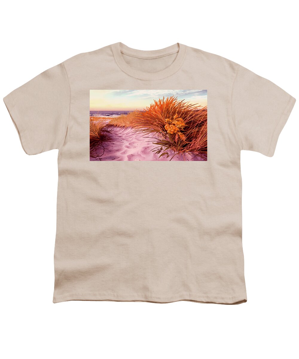 Beach Youth T-Shirt featuring the painting Beach Bouquet by Hans Neuhart