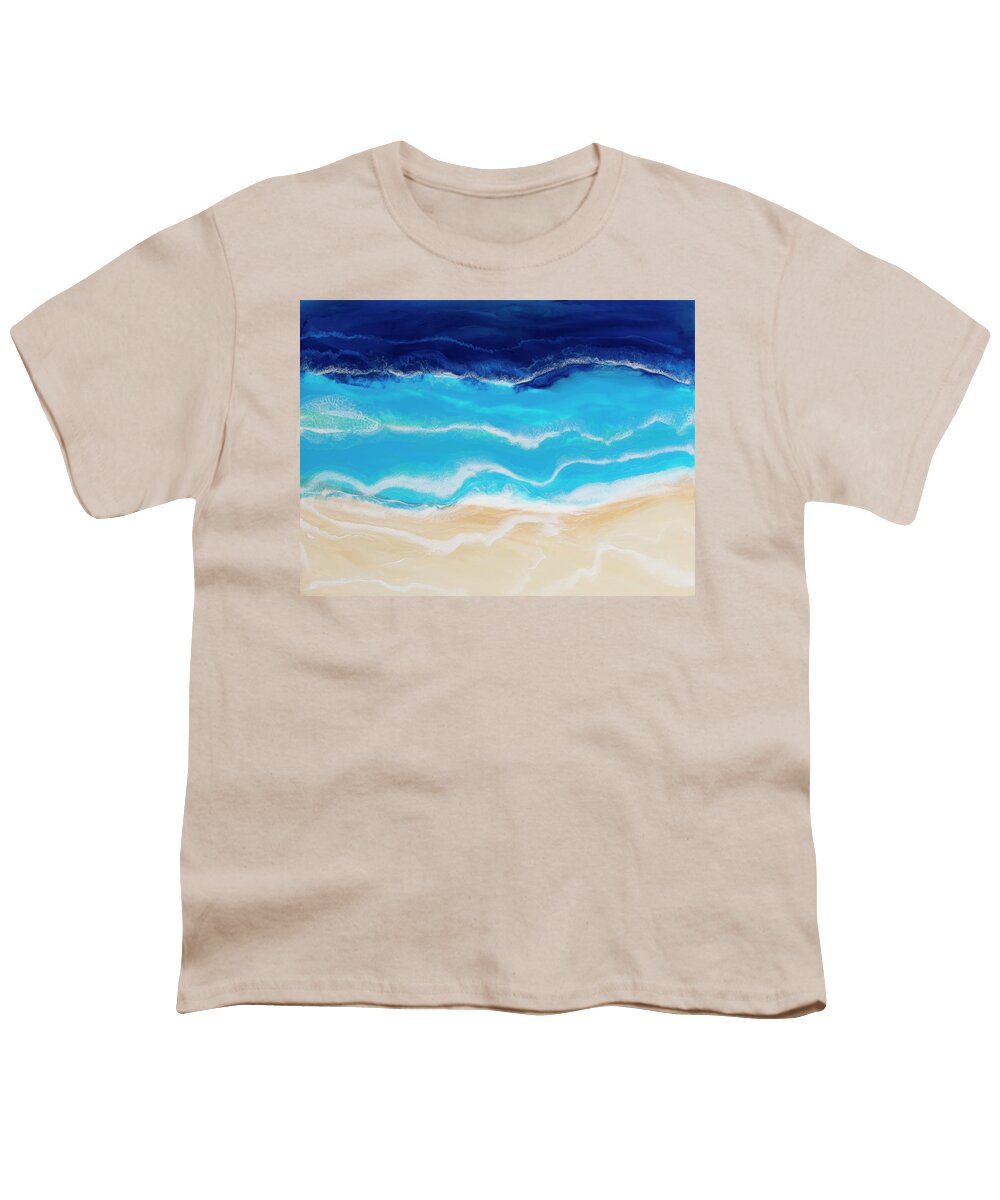 Beach Youth T-Shirt featuring the painting Belle Mer by Tamara Nelson