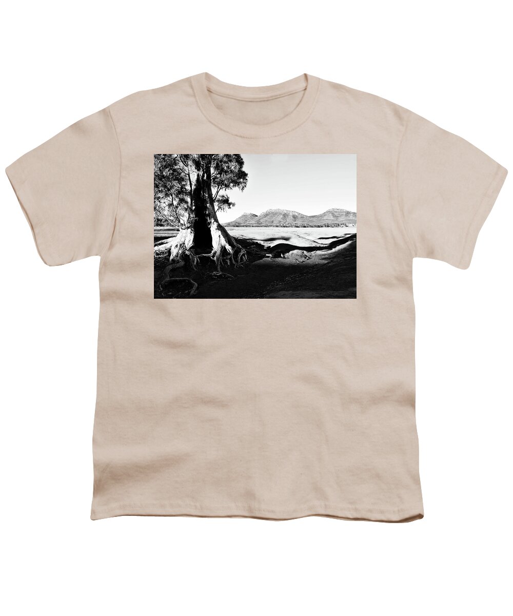 Cazneaux Tree Youth T-Shirt featuring the photograph Sunrise - Cazneaux Tree BW by Lexa Harpell