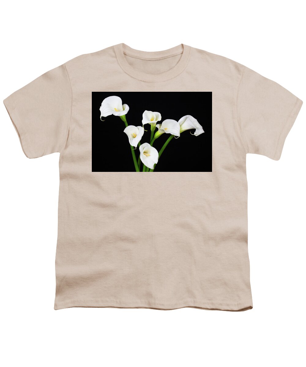 Calla Lillies Youth T-Shirt featuring the photograph Calla Lillies x 6 by Steve Templeton