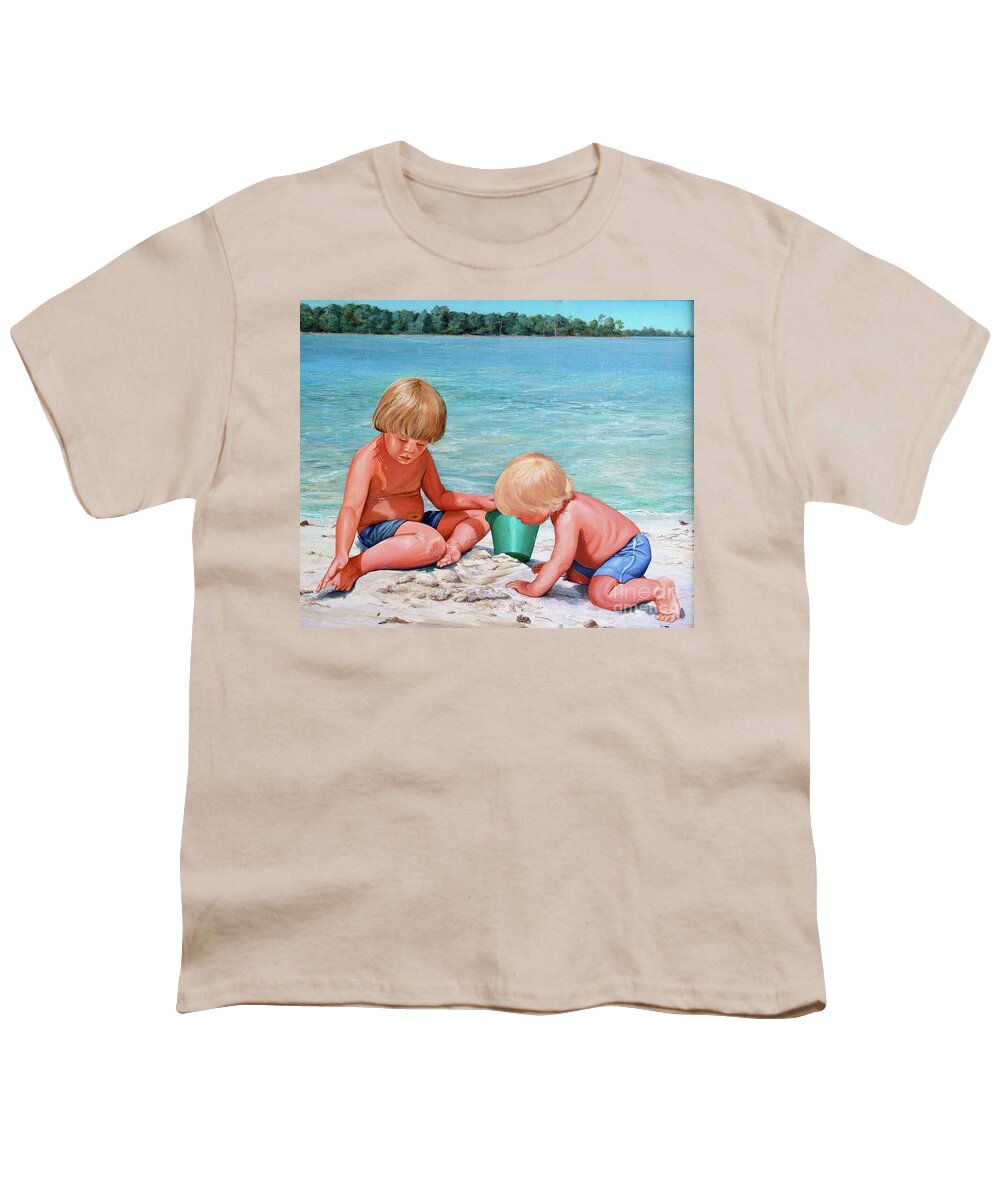 Painting Youth T-Shirt featuring the painting Callaway Beach by AnnaJo Vahle