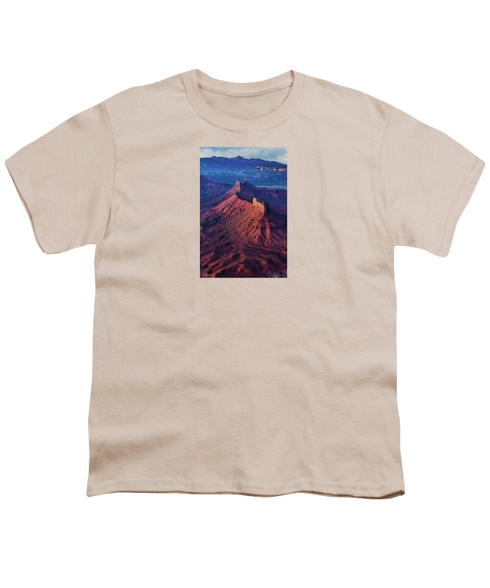 Moab Youth T-Shirt featuring the photograph Castle Valley Towers by Dan Norris