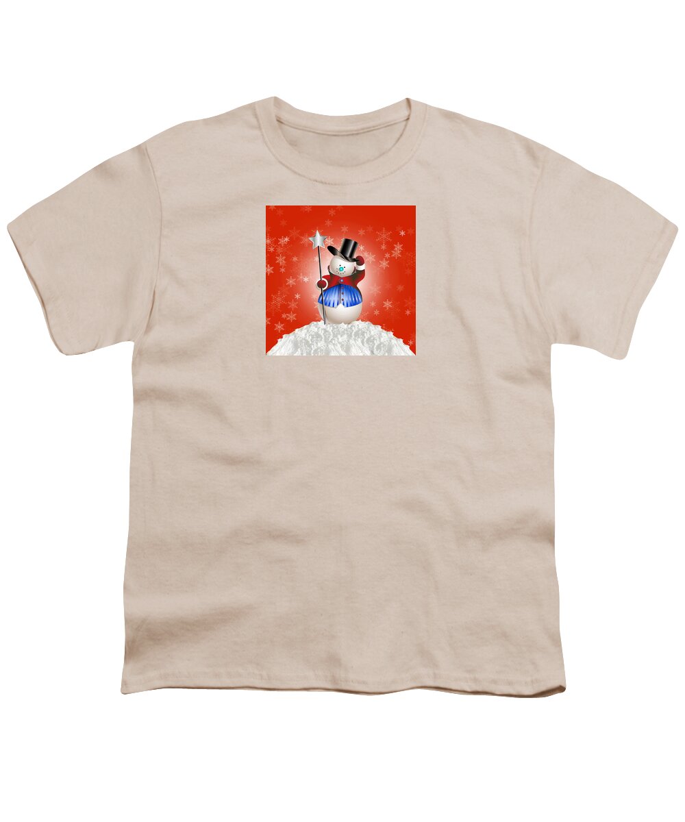Christmas Youth T-Shirt featuring the mixed media Christmas Greetings by Marvin Blaine