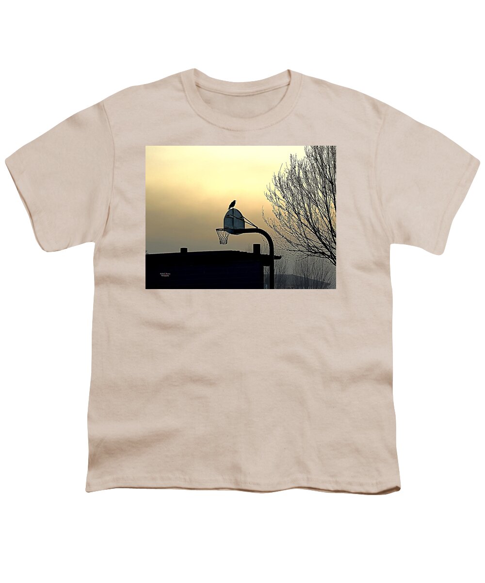Sunrise Youth T-Shirt featuring the photograph Crow Slam Dunk by Richard Thomas