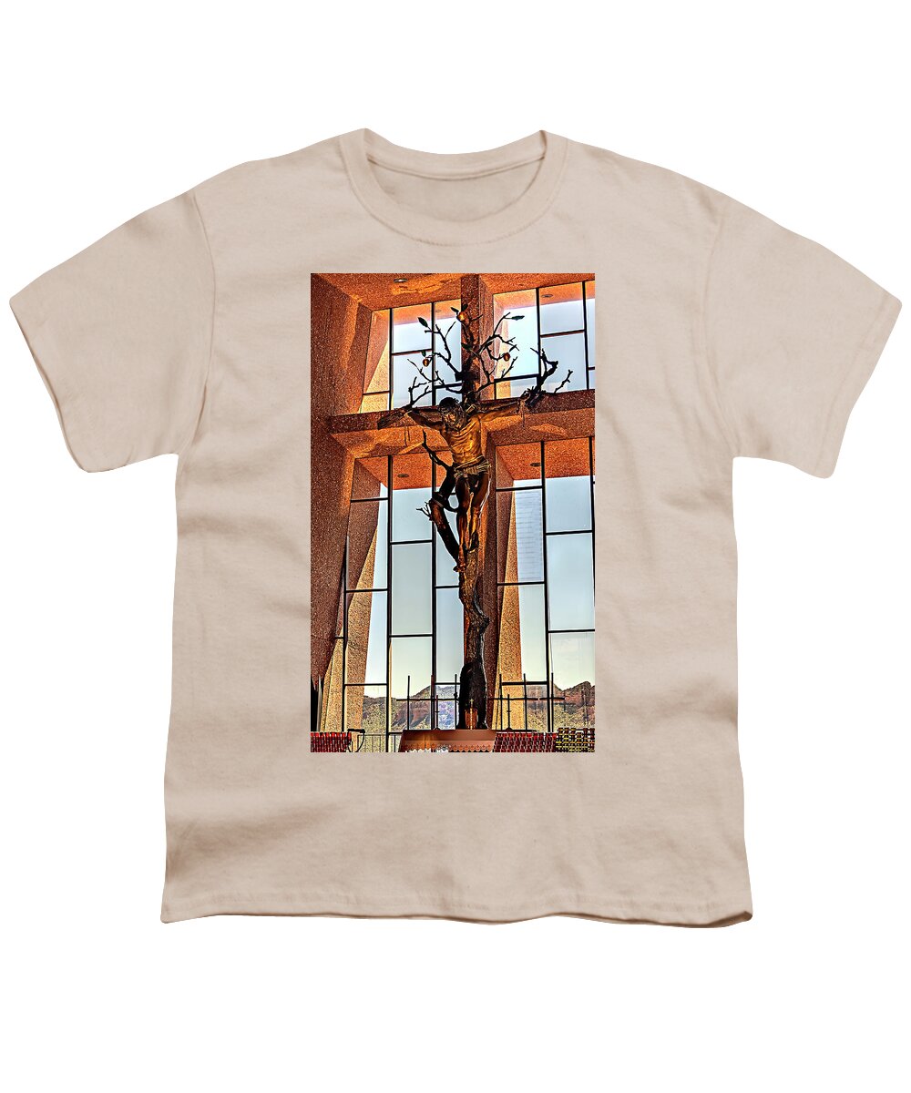 Sedona Youth T-Shirt featuring the photograph Crucifix by Al Judge