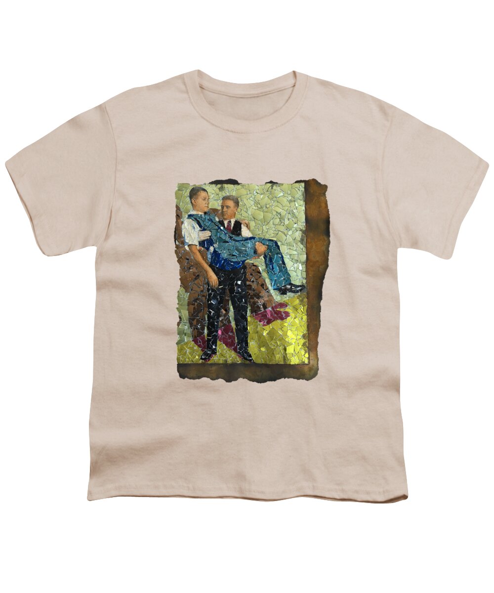 Glass Youth T-Shirt featuring the mixed media Fig. 113. Carry in arms. by Matthew Lazure