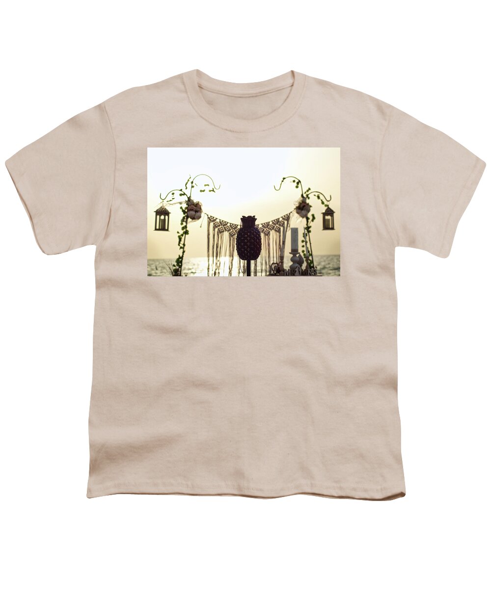 Room Youth T-Shirt featuring the photograph Golden Beach Wedding by Portia Olaughlin