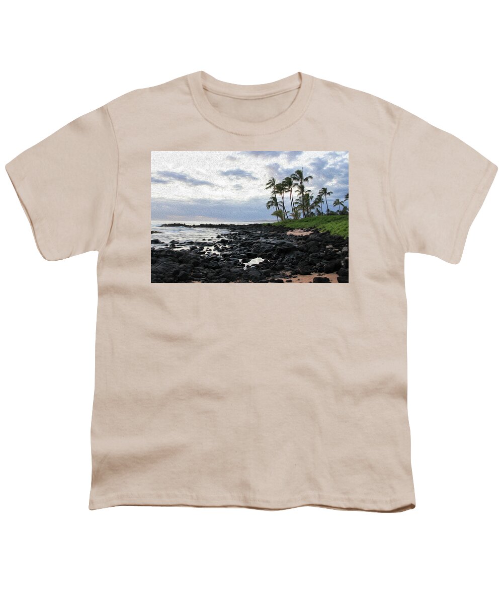 Hawaii Youth T-Shirt featuring the photograph Grey Sunset Painting by Robert Carter